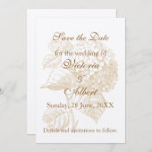 Hydrangea Wedding Einladung (Vorne/Hinten)