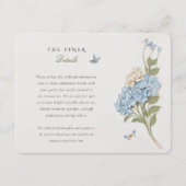 Hydrangea Wedding Information Card Vintag Begleitkarte (Vorderseite)