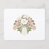 Hydrangea Wedding Information Card Vintag Begleitkarte (Rückseite)