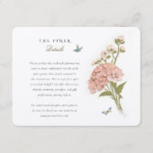 Hydrangea Wedding Information Card Vintag Begleitkarte (Vorderseite)