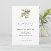 Hydrangea Wedding Invitation Invitations Einladung (Stehend Vorderseite)