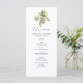 Hydrangea Wedding Menus Menükarte (Stehend Vorderseite)
