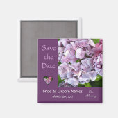 Hydrangea Wedding rettet das Date Magnet (Vorderseite/Rückseite)