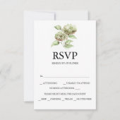 Hydrangea Wedding RSVP Cards Karte (Vorderseite)