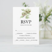 Hydrangea Wedding RSVP Cards Karte (Stehend Vorderseite)