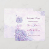 Hydrangea Wedding Save the Date (Vorne/Hinten)