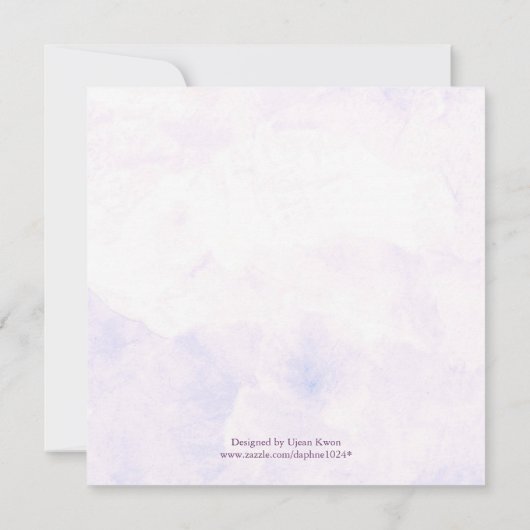 Hydrangea Wedding Save the Date (Rückseite)