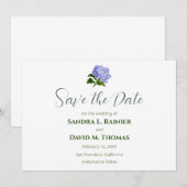 Hydrangea Wedding Save the Date Cards (Vorne/Hinten)