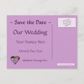 Hydrangea Wedding Save the Date Postcard Ankündigungspostkarte (Rückseite)