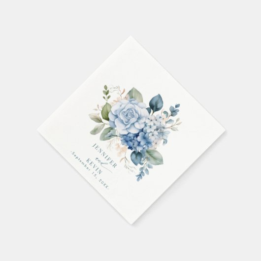 Hydrangea Wedding Serviette (Ecke)
