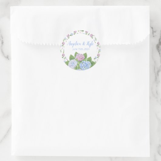 Hydrangea Wedding Sticker (Tasche)