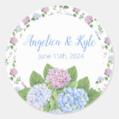 Hydrangea Wedding Sticker (Vorderseite)