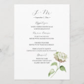 Hydrangea Wedding Table Decor | Menu Menükarte (Vorderseite)