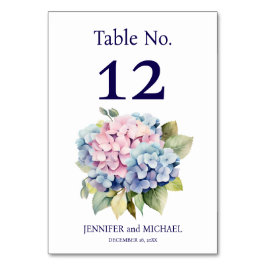 Hydrangea Wedding Tischnummer