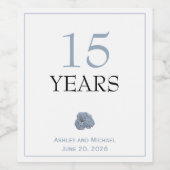 Hydrangea Wedding Wine Bottle Label Weinetikett (Einzelnes Label)