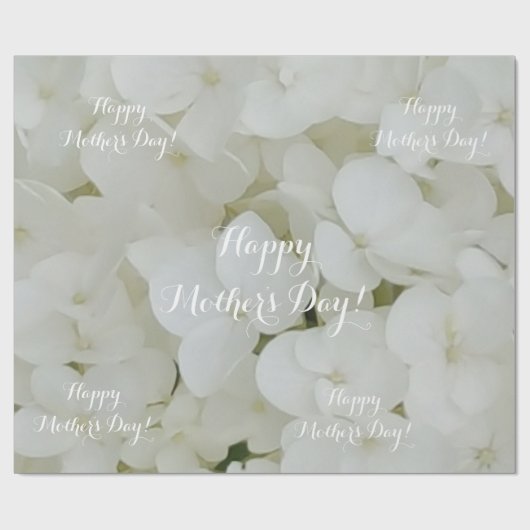 Hydrangea Weiße Blume Blossom Elegante Blumen Geschenkpapier (Flach)
