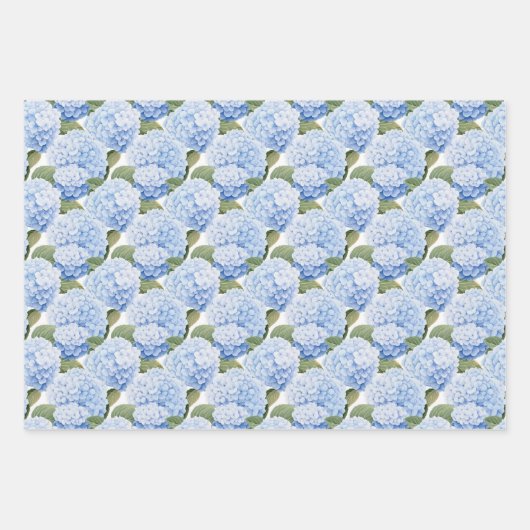 Hydrangea Whimsy Set 3 Geschenkpapier Set (Vorderseite)