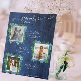 Hydrangea Wood Wedding 3 Foto Pet Signature Drink Sockelschild