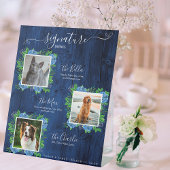 Hydrangea Wood Wedding 3 Foto Pet Signature Drink Sockelschild