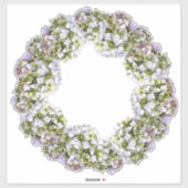 Hydrangea Wreath Aufkleber (Blatt)