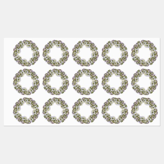 Hydrangea Wreath Etiketten (Blatt)