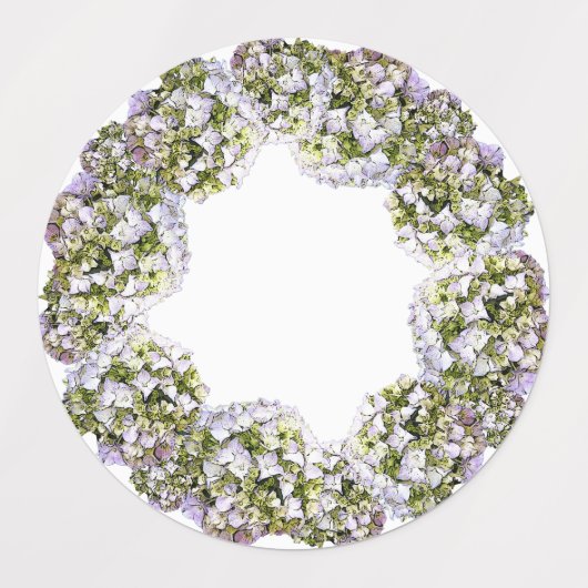 Hydrangea Wreath Etiketten (Design 3)