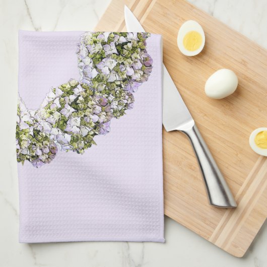 Hydrangea Wreath Geschirrtuch (Viertel Falte)