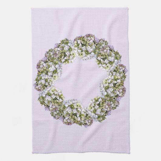 Hydrangea Wreath Geschirrtuch (Vertikal)