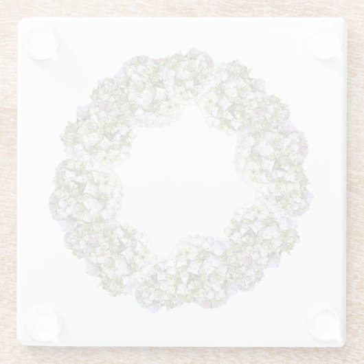 Hydrangea Wreath Glasuntersetzer (Rückseite)