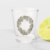 Hydrangea Wreath Schnapsglas (Vorderseite)