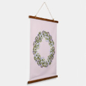 Hydrangea Wreath Wandteppich Mit Holzrahmen (Gewinkelt)