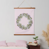Hydrangea Wreath Wandteppich Mit Holzrahmen (Schlafzimmer)