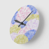 Hydrangeanteile Runde Wanduhr (Winkel)