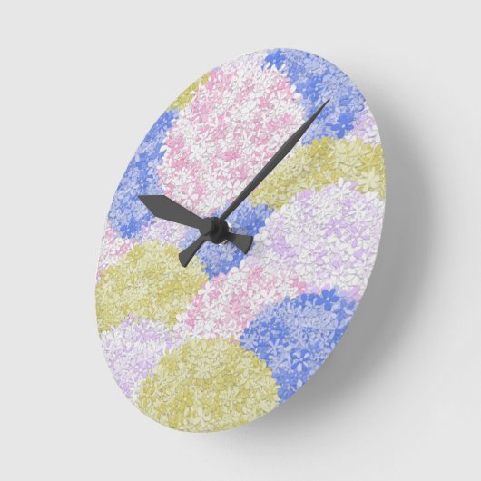 Hydrangeanteile Runde Wanduhr (Winkel)