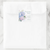 Hydrangeas 100. Geburtstagsfeier Quadratischer Aufkleber (Tasche)