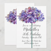 Hydrangea's 30. Geburtstag Einladung (Vorne/Hinten)