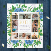 Hydrangeas 30-jähriges individuelles Foto Collage Fleecedecke