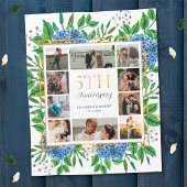 Hydrangeas 5th Anniversary Custom Foto Collage Fleecedecke