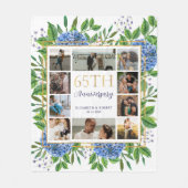 Hydrangeas 65. Jubiläums-Personal-Fotocollage Fleecedecke (Vorderseite)