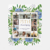 Hydrangeas 75. Jubiläums-Fotocollage Fleecedecke (Vorderseite)