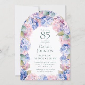Hydrangeas 85. Geburtstagsparty Einladung
