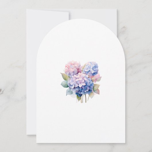 Hydrangeas 90. Geburtstagsparty Einladung (Rückseite)