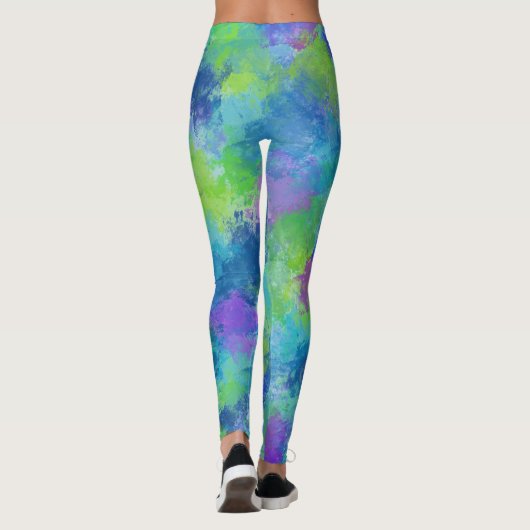 Hydrangeas Abstrakt Leggings (Rückseite)