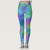 Hydrangeas Abstrakt Leggings (Vorderseite)