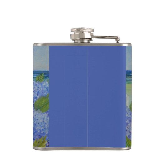 Hydrangeas am Meer Flachmann (Rückseite)