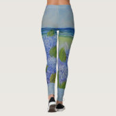 Hydrangeas am Meer Leggings (Rückseite)