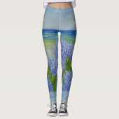 Hydrangeas am Meer Leggings (Vorderseite)