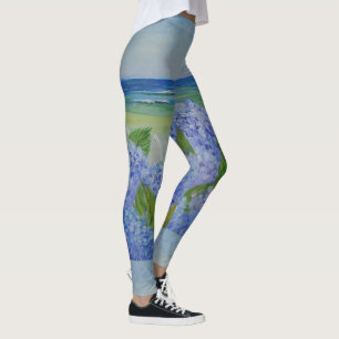Hydrangeas am Meer Leggings