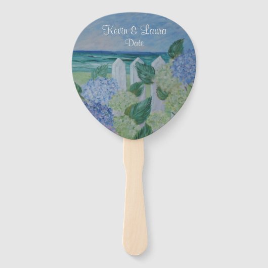 Hydrangeas am Strand Fächer (Vorderseite)