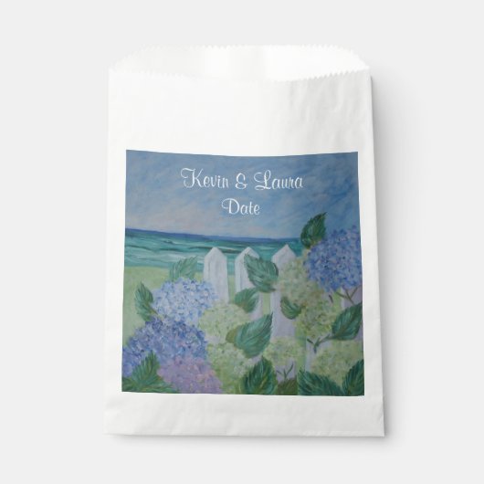 Hydrangeas am Strand Geschenktütchen (Vorderseite)